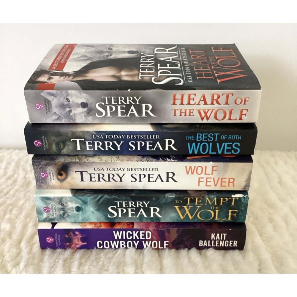 Terry Spear, Kait B Lot of 5 PB Heart of the Wolf,‎ Cowboy Paranormal Romance